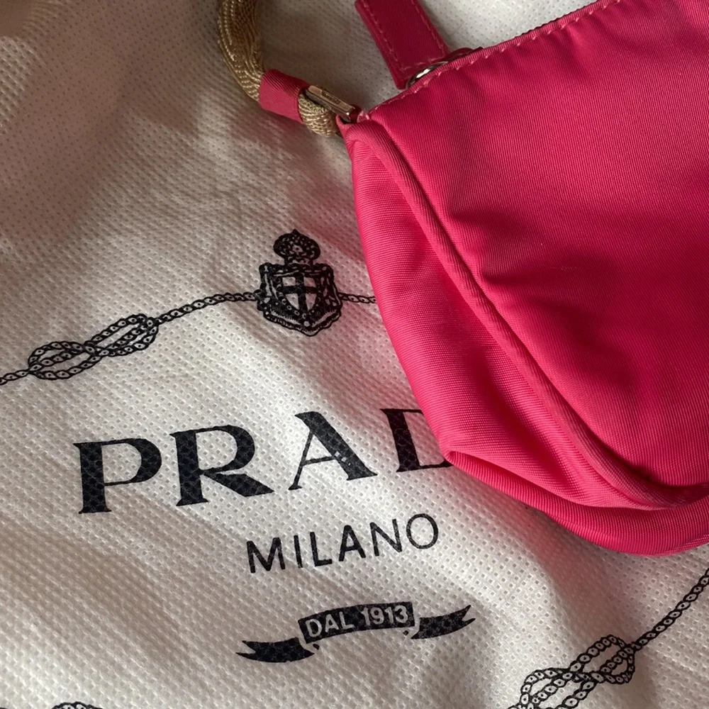 Hot pink Prada Nylon Tessutto pouchette - Picture 3 of 5